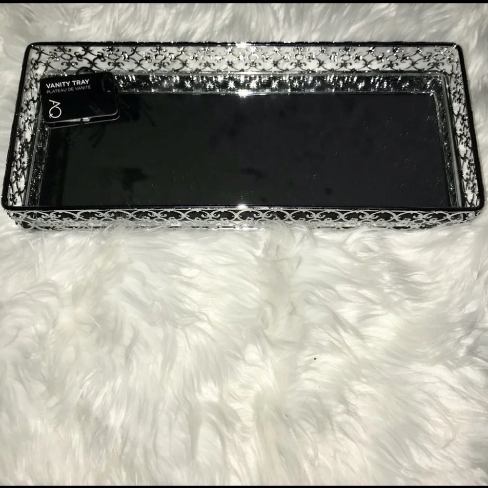 Vanity Tray | Silver Mirror Tray |